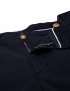 Pantalón gabardina elastan pinzas Azul