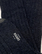 Calcetin lana cashmere liso puntera Azul marino (115654_2.jpg)