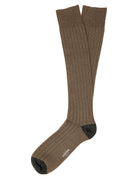 Calcetin lana cashmere liso puntera Verde oscuro (115656_1.jpg)