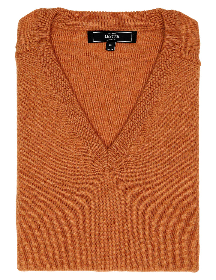 Jersey lana pico Naranja