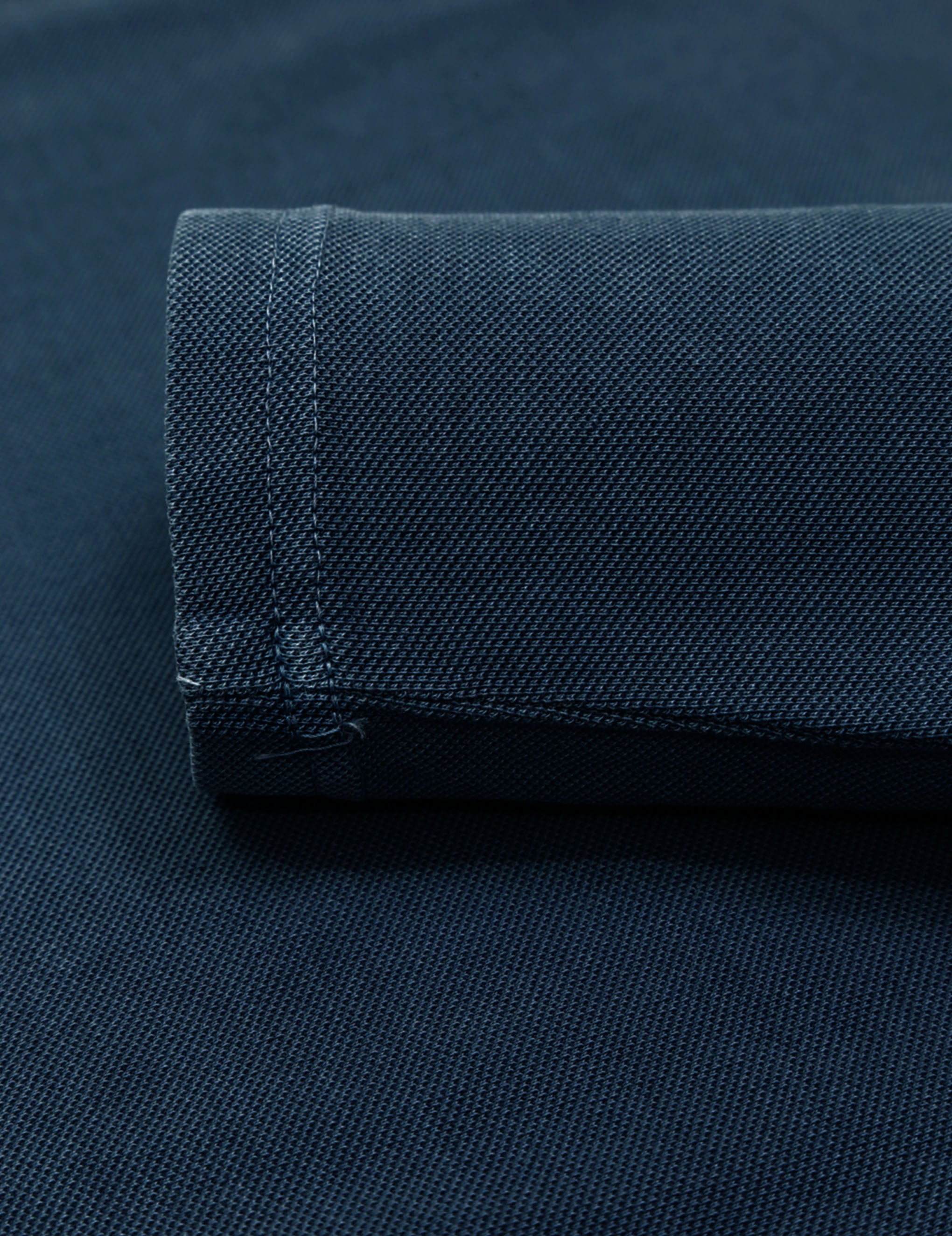 Polo pique manga larga Azul oscuro