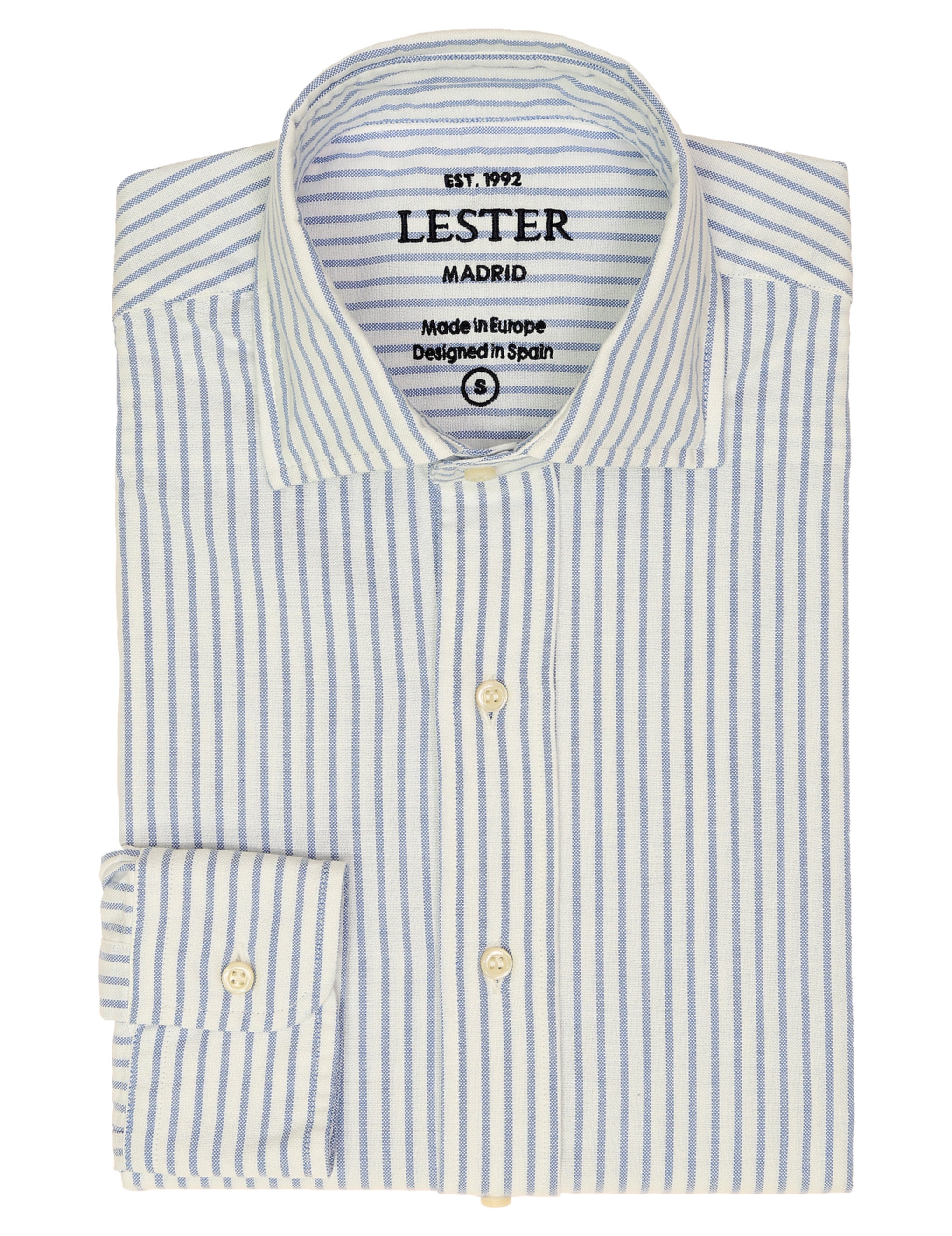 Camisa sport oxford  raya fina Azul