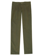 Pantalón gabardina elastan pinzas Verde