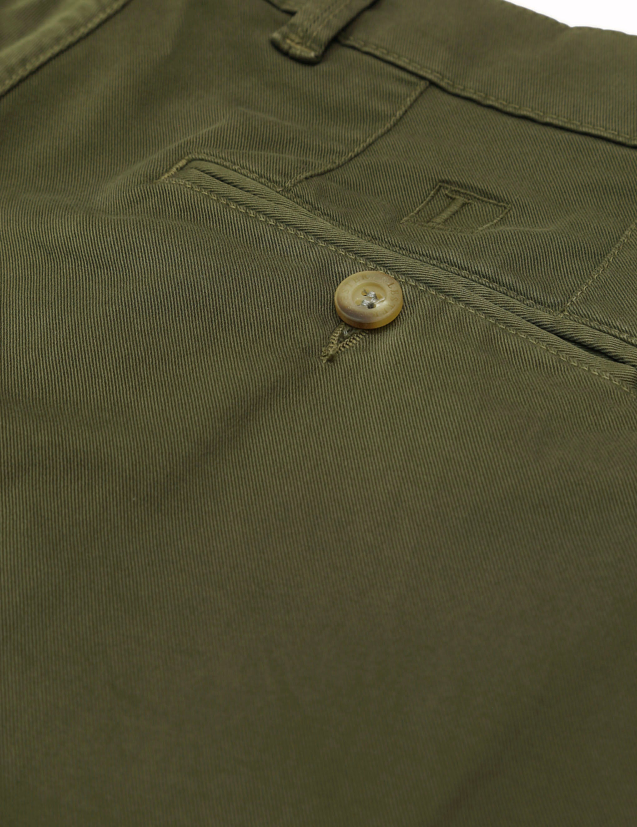 Pantalón gabardina elastan pinzas Verde
