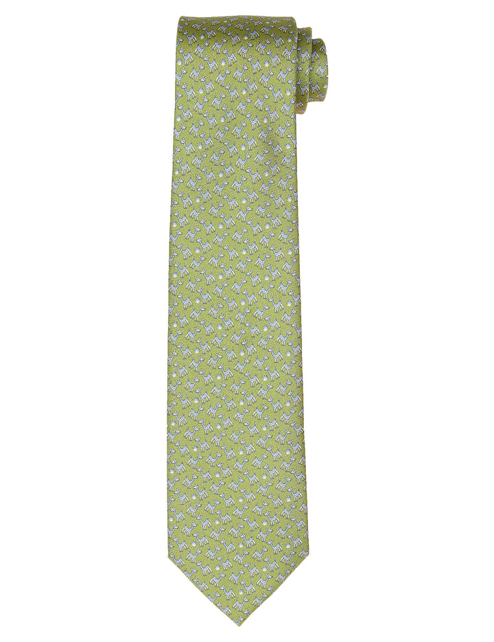 Corbata jirafas Verde/azul