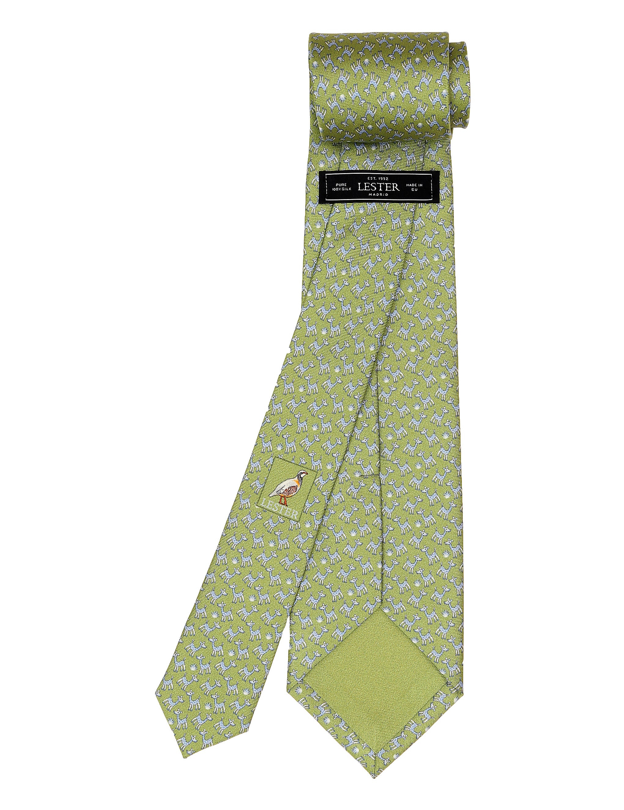 Corbata jirafas Verde/azul