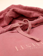 Sudadera lavada capucha Rosa