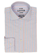 Camisa sport oxford dos rayas Azul/rosa