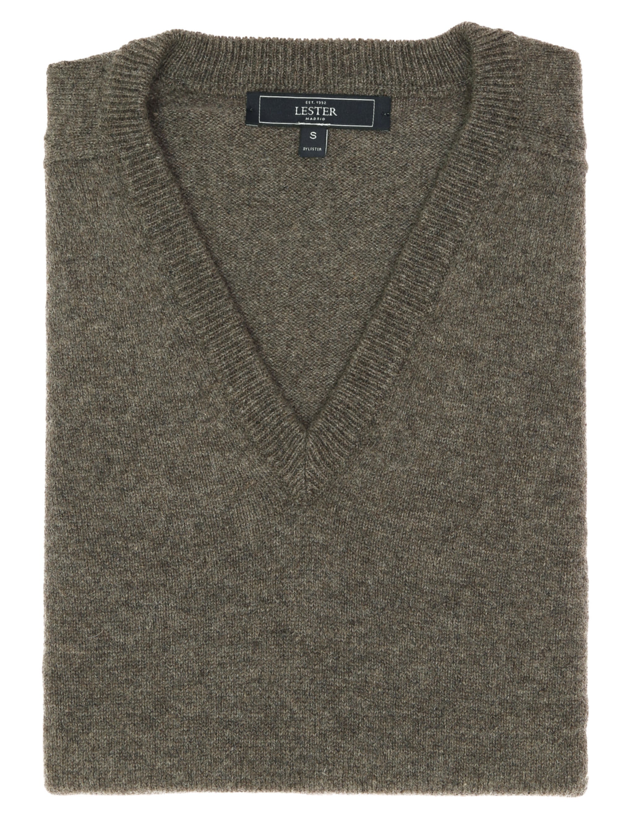 Jersey lana pico Marrón
