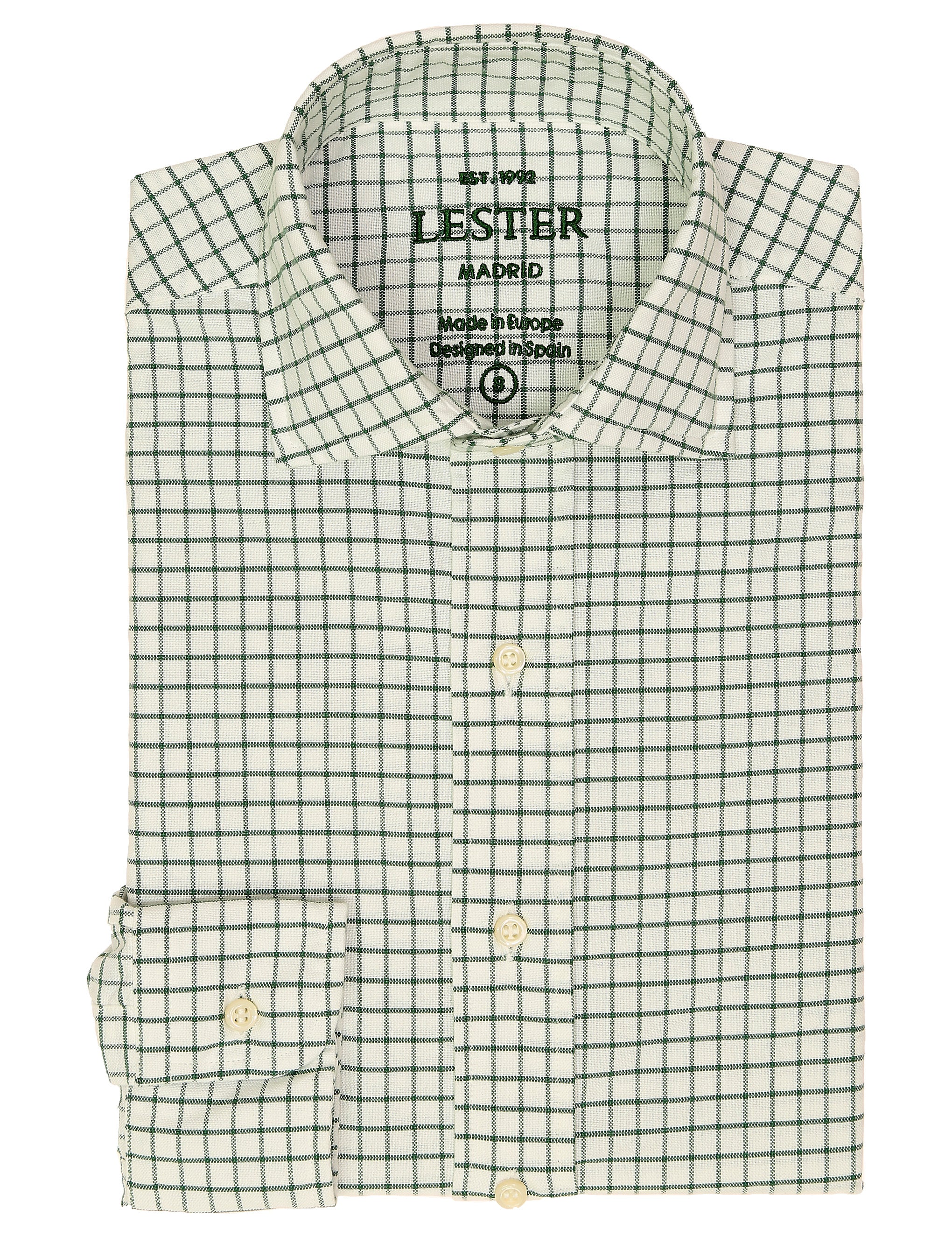 Camisa sport oxford cuadro Verde