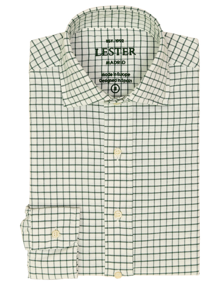 Camisa sport oxford cuadro Verde
