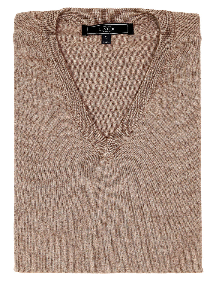 Jersey pico algodón cashmere Beige
