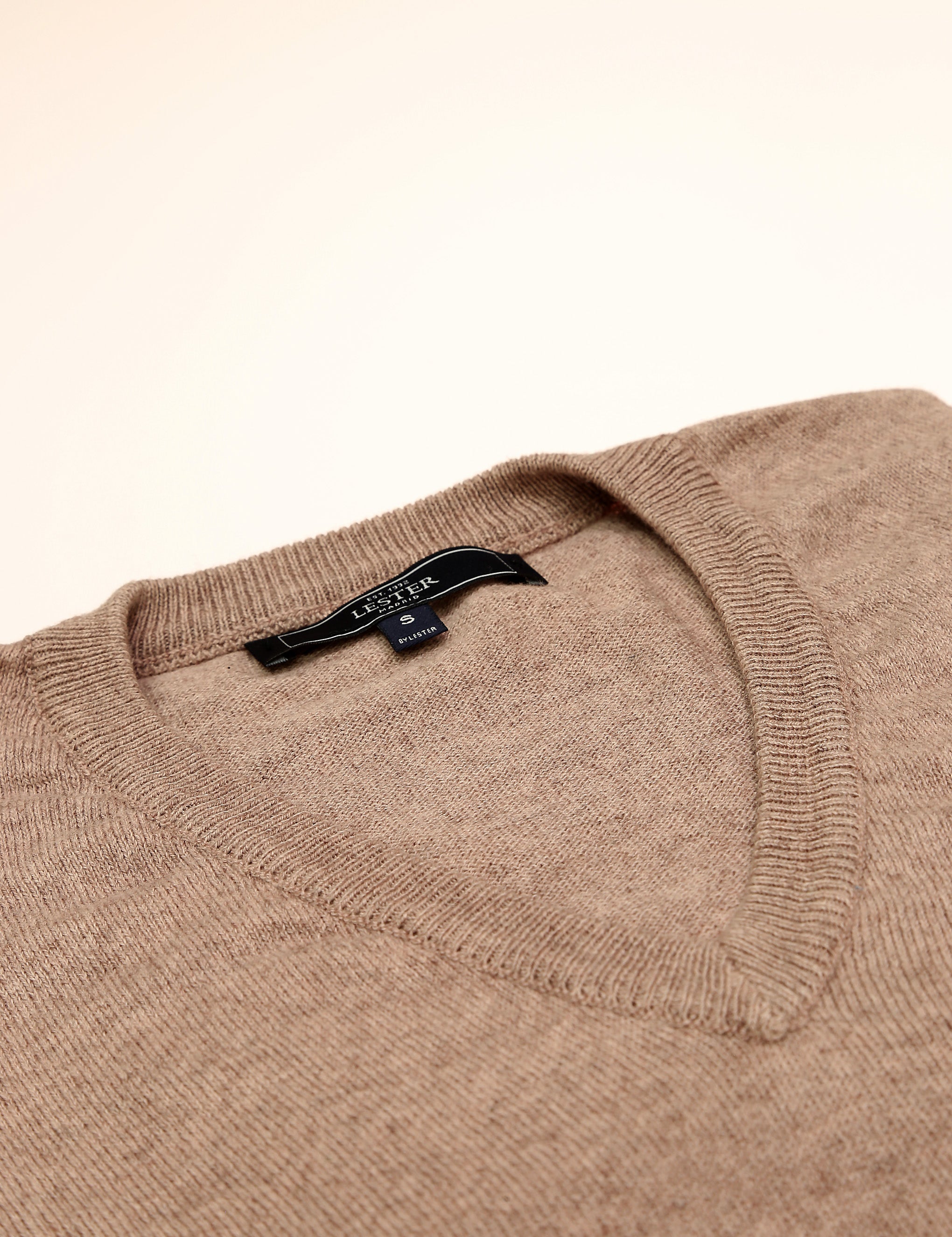 Jersey pico algodón cashmere Beige