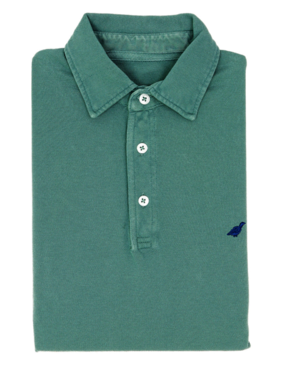 Polo pique manga larga Verde