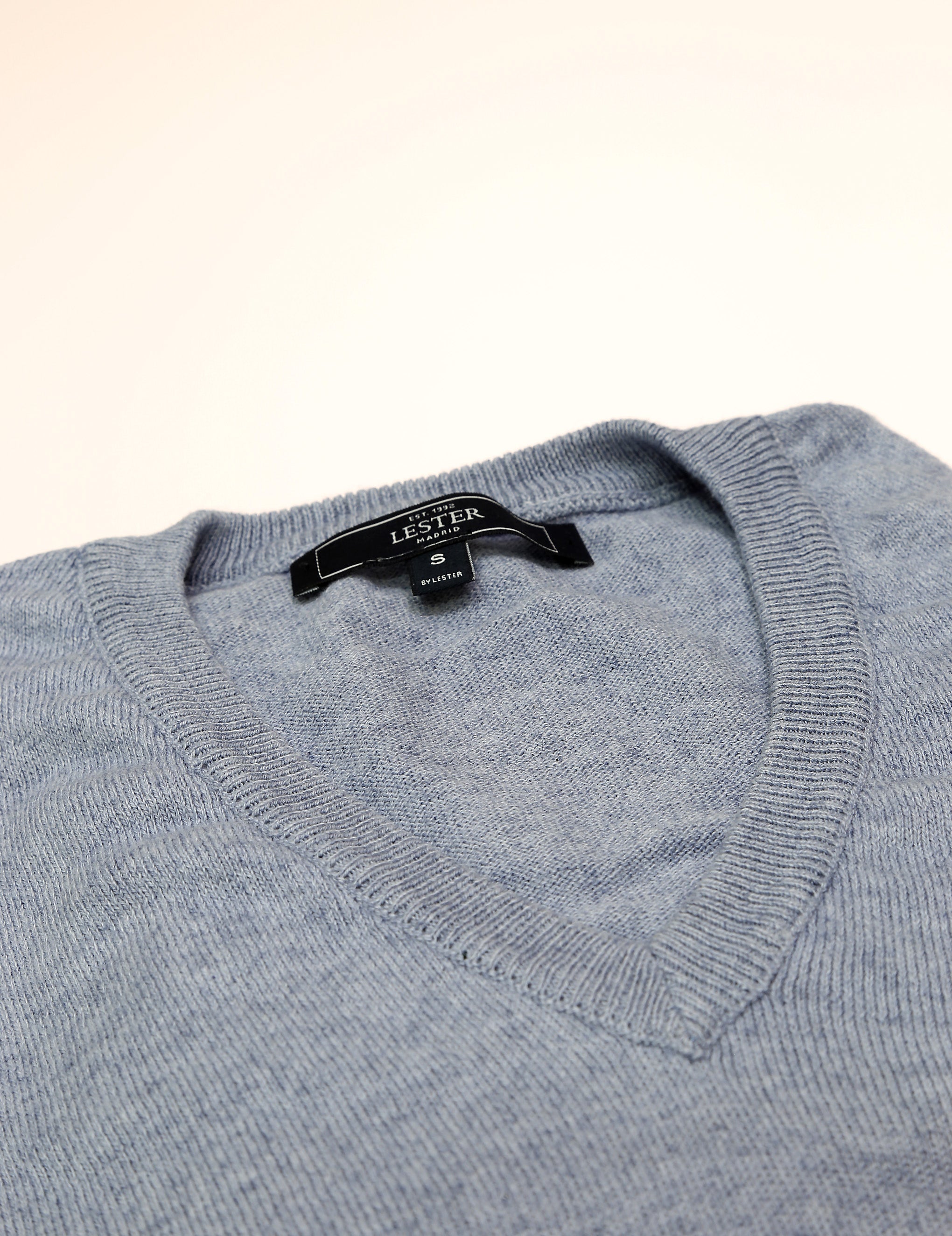 Jersey pico algodón cashmere Azul claro