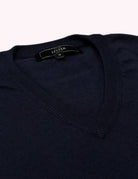 Jersey pico algodón cashmere Azul oscuro