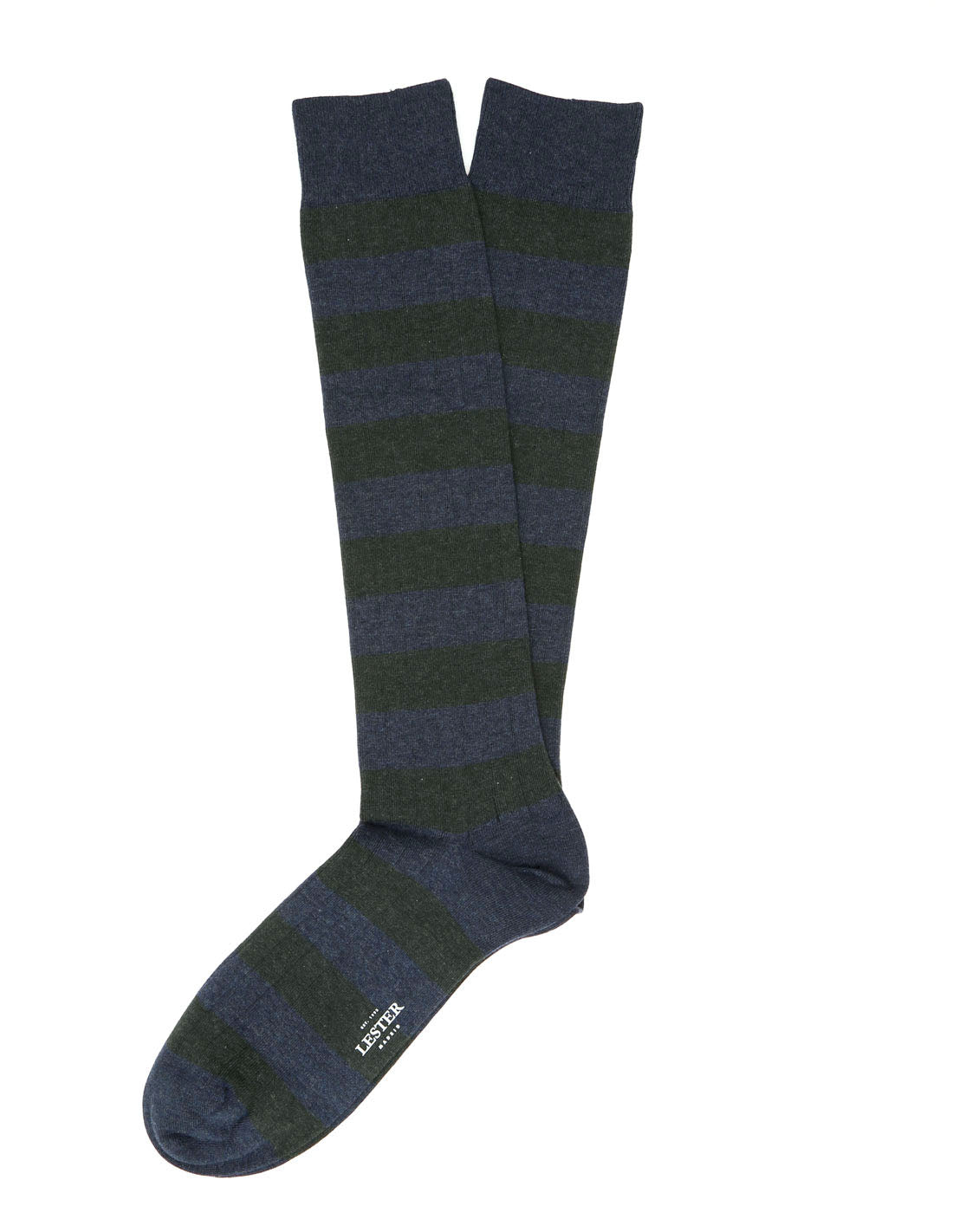Calcetin algodón rayas Azul/verde (117576_1.jpg)