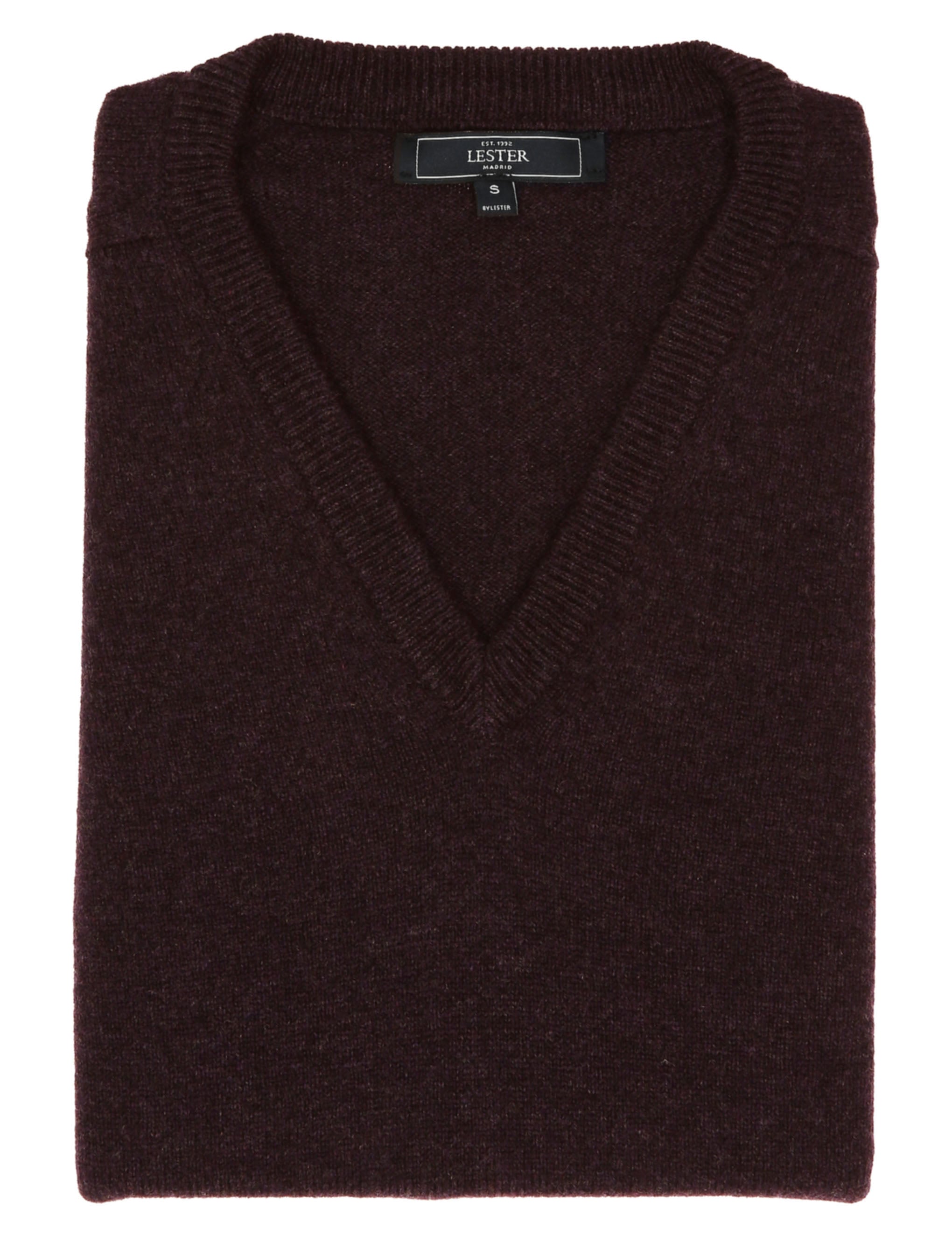 Jersey lana pico Burdeos
