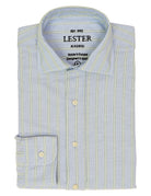 Camisa sport oxford dos rayas Azul/verde