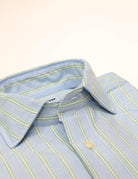 Camisa sport oxford dos rayas Azul/verde