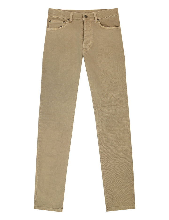 Pantalón 5 bolsillos sarga Beige