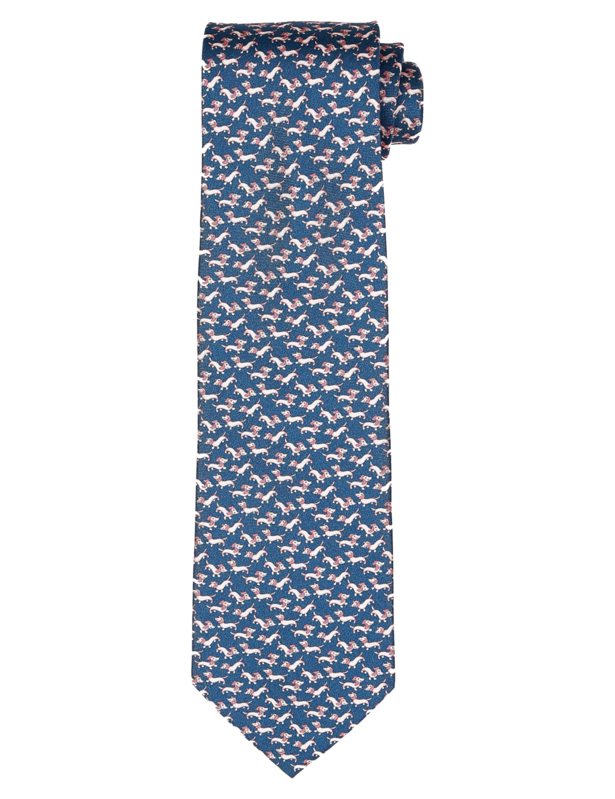Corbata teckel Azul/rosa
