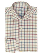Camisa sport viela cuadro medio Azul/burdeos