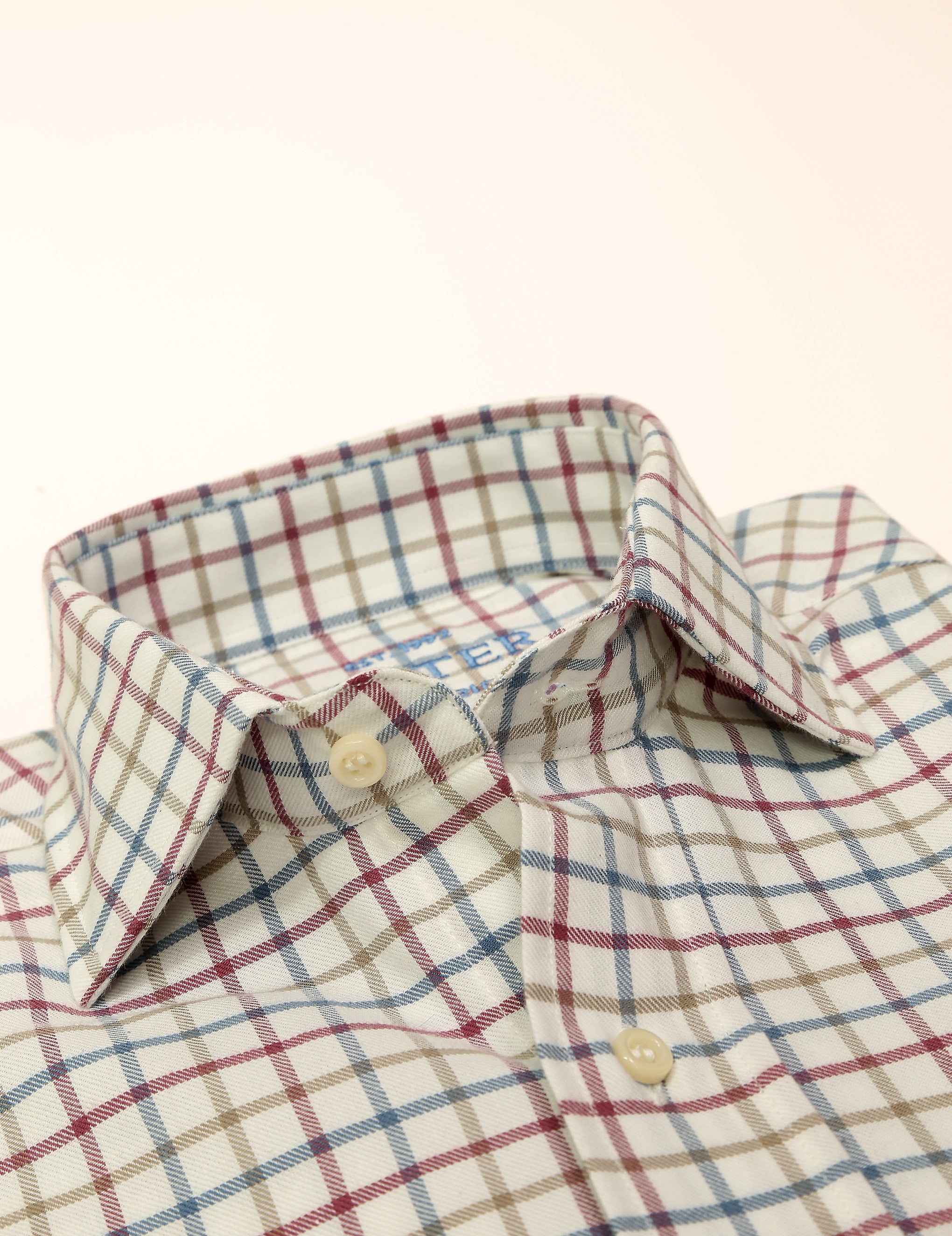 Camisa sport viela cuadro medio Azul/burdeos