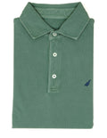 Polo Pique Manga Larga Verde Oscuro