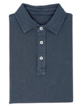 Polo Pique Lavado Azul Oscuro