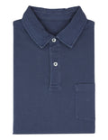 Polo Jersey Lavado Azul Oscuro