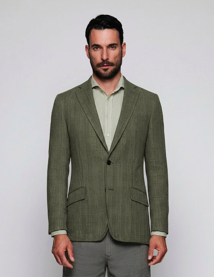 Chaqueta Principe De Gales Verde