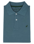 Polo Pique Manga Corta Azul Medio
