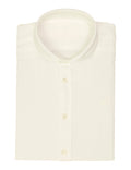 Camisa Lino Algodón Lavada Blanco