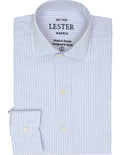 Camisa Sport Lavada Raya Fina Bicolor Azul/Rosa