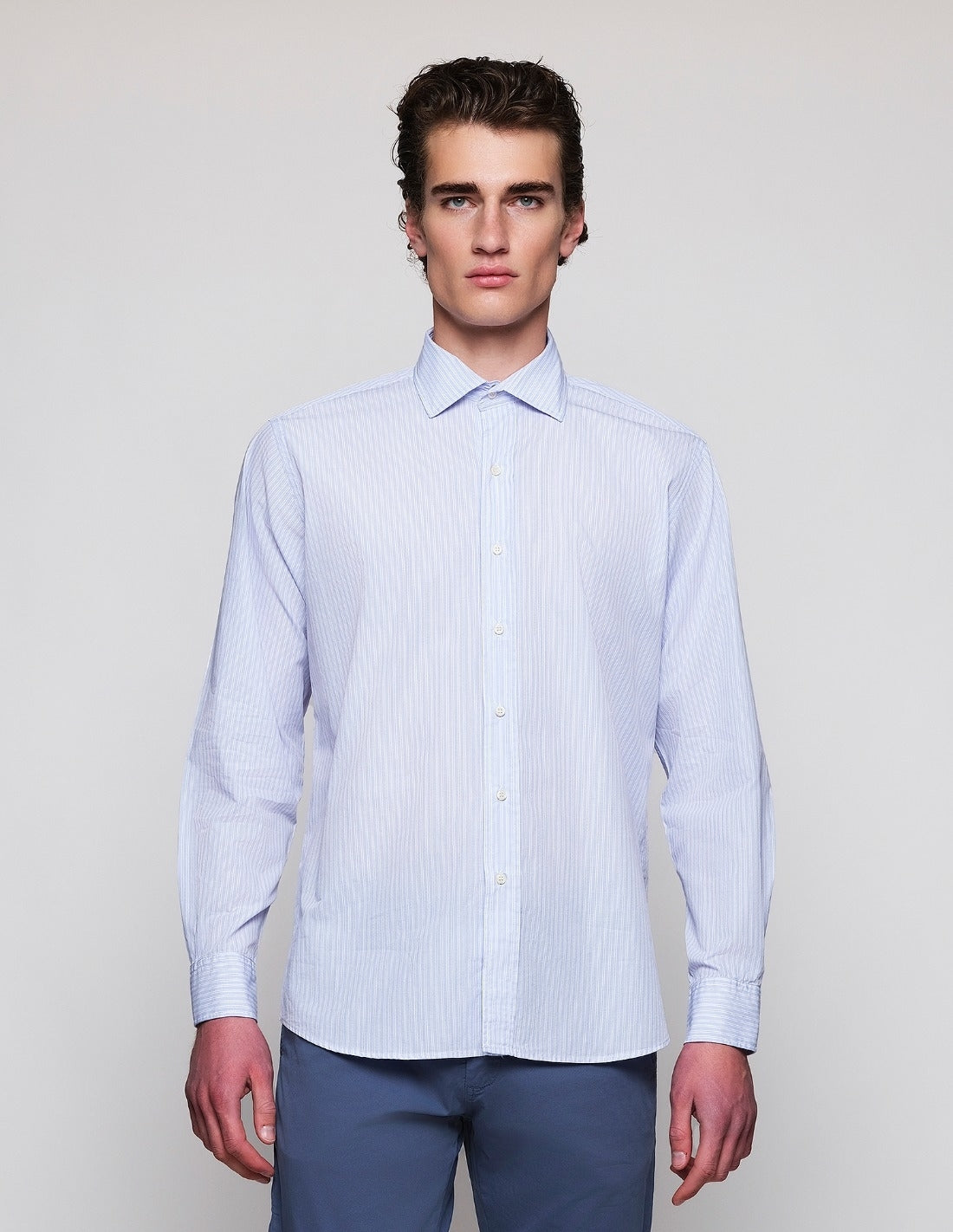 Camisa Sport Lavada Raya Fina Bicolor Azul/Verde (118556_1.jpg)