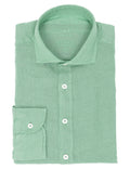 Camisa Lino Lisa Lavada Verde Claro