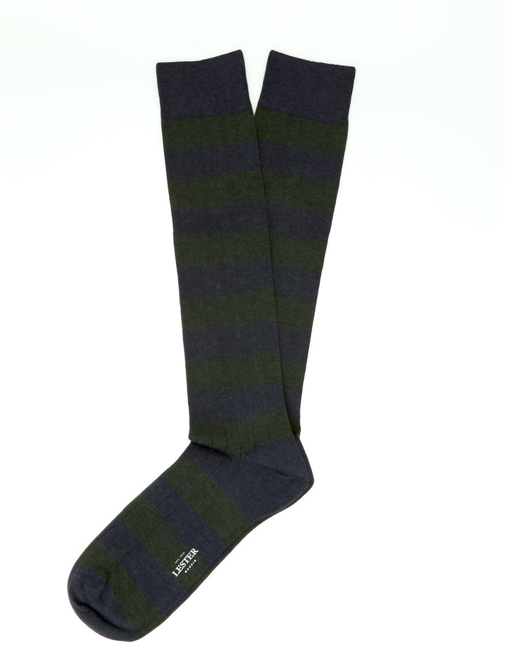Calcetin Algodón Raya Bicolor Azul/Verde (118610_1.jpg)