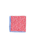 Pañuelo Seda Flores Rojo/Azul