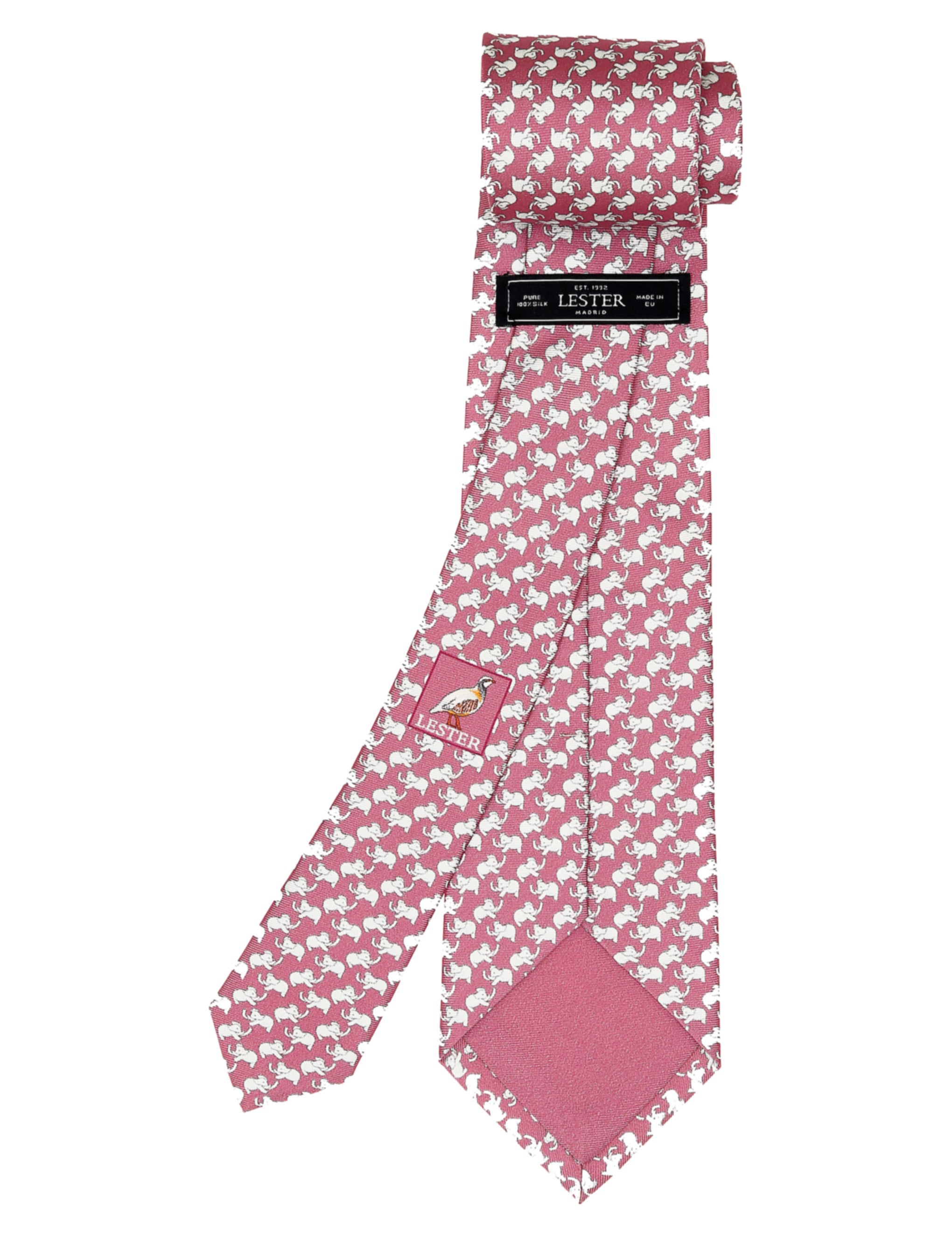 Corbata elefantes Rosa/azul