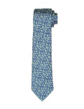 Corbata Hojas Azul/Verde