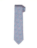 Corbata Hojas Azul/Rosa