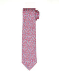 Corbata Hojas Rosa Osc./Azul