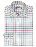 Camisa Sport Oxford Cuadro Bicolor Azul/Burdeos