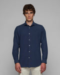 Camisa Pique Malla Azul Oscuro