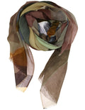 Chal Lana Abstracto Beige/Fresa