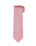 Corbata Cadena Horizontal Rosa/Blanco