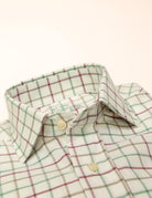 Camisa sport viela cuadro grande Verde/burdeos