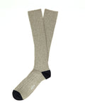 Calcetin Lana Cashmere Liso Puntera Beige