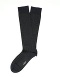Calcetin Algodón Raya Fina Azul/Gris